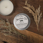 Alpine Meadows - Rustic Cabin Collection Candles Mountain Cat Candle Co Rugged Metal Tin 