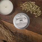 Cardamom & Vetiver - Rustic Cabin Collection Candles Mountain Cat Candle Co Rugged Metal Tin 