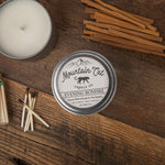 Evening Bonfire - Rustic Cabin Collection Candles Mountain Cat Candle Co Rugged Metal Tin 