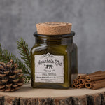 Fall Festival - Rustic Cabin Collection Candles Mountain Cat Candle Co Vintage Green Jar with Cork Lid 