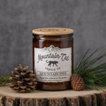 Mountain Pine - Rustic Cabin Collection Candles Mountain Cat Candle Co Amber Jar with Bamboo Lid 