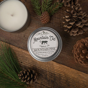 Mountain Pine - Rustic Cabin Collection Candles Mountain Cat Candle Co Rugged Metal Tin 