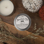 Sweater Weather - Rustic Cabin Collection Candles Mountain Cat Candle Co Rugged Metal Tin 